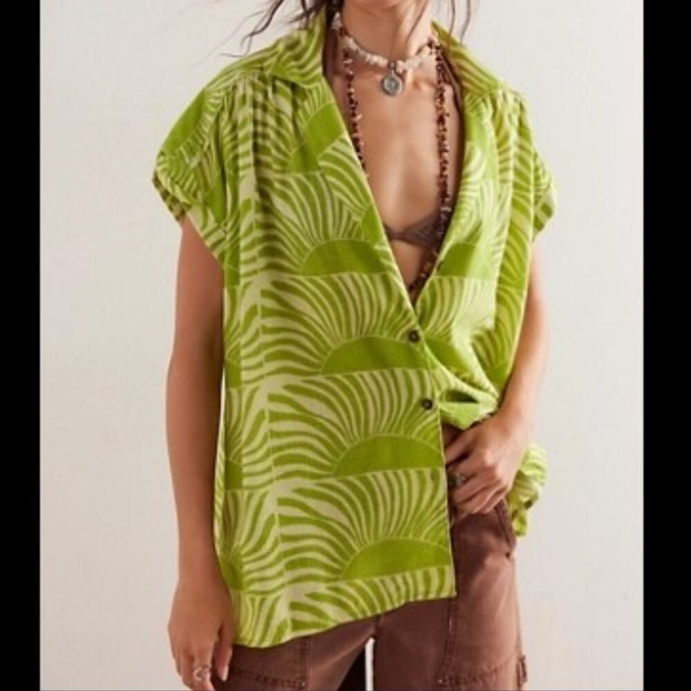 Free People We The Free Sun Splash Printed Top